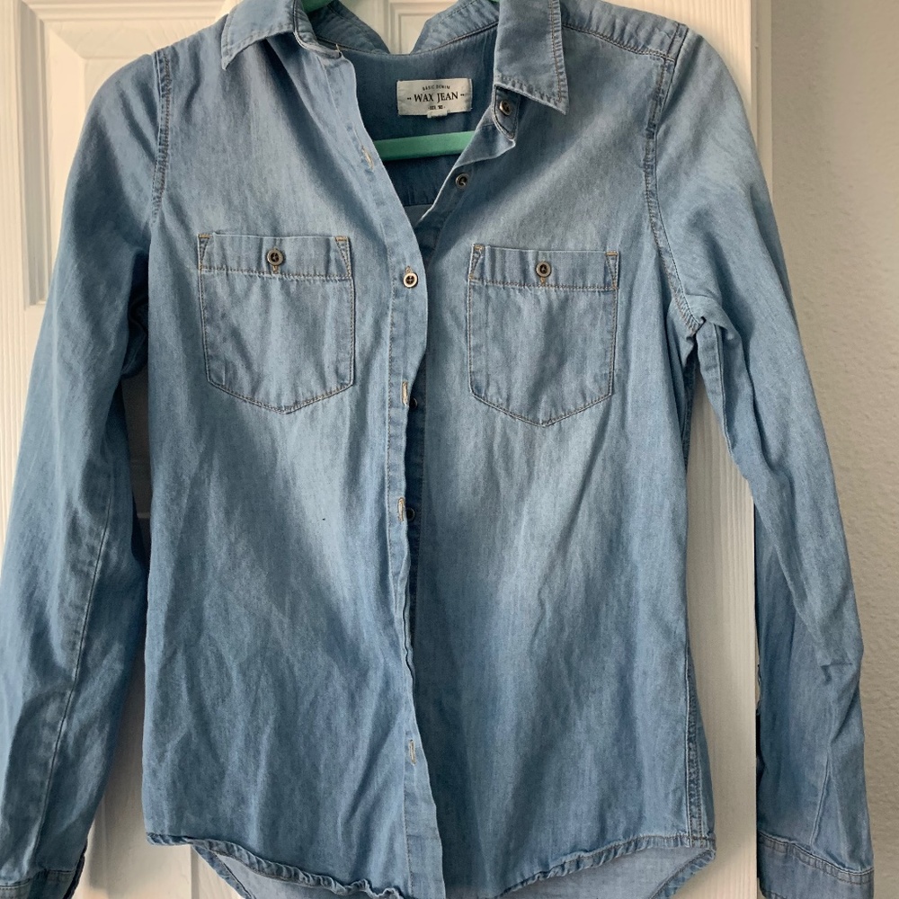 Long sleeve jean shirt